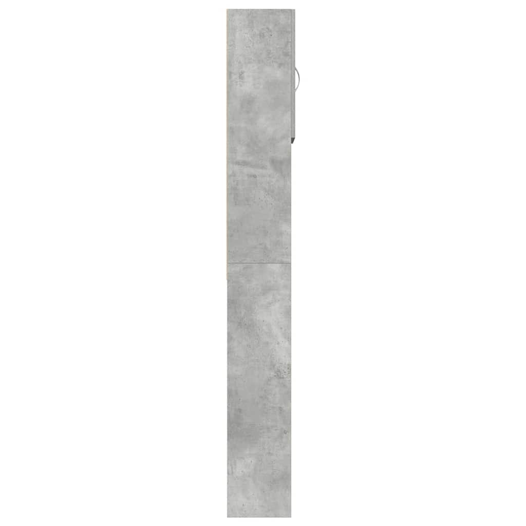 vaskemaskineskab 64x24x190 cm konstrueret træ betongrå