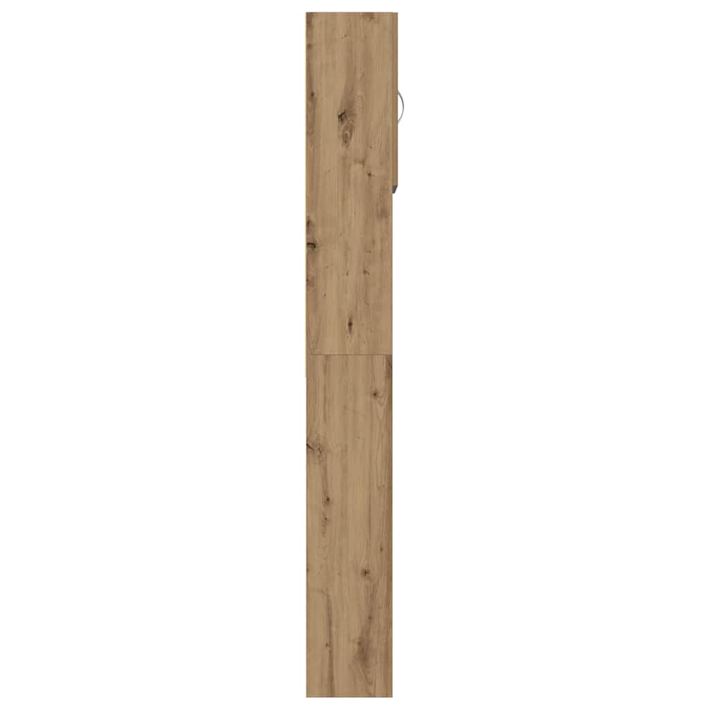 vaskemaskineskab 64x24x190 cm konstrueret træ kunsteg