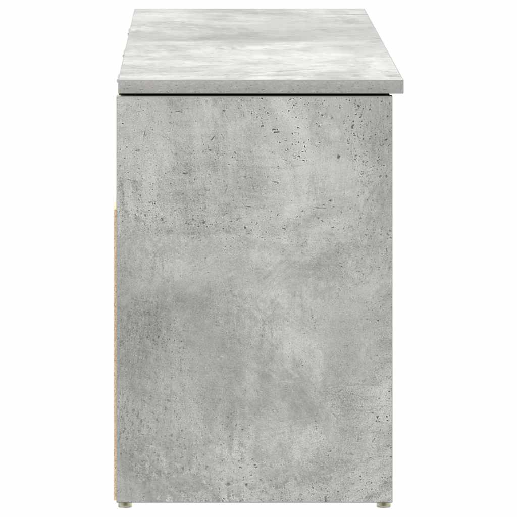 skobænk 102x30,5x45 cm konstrueret træ betongrå