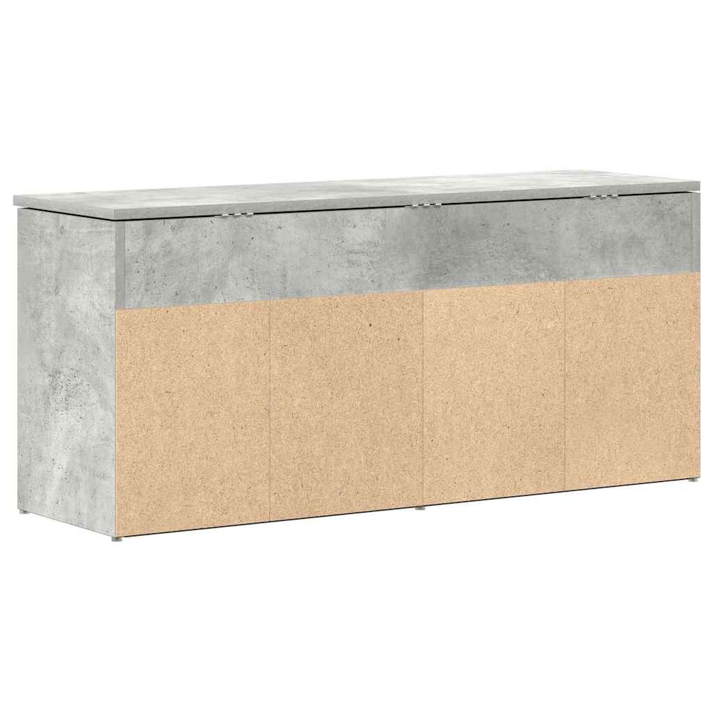 skobænk 102x30,5x45 cm konstrueret træ betongrå