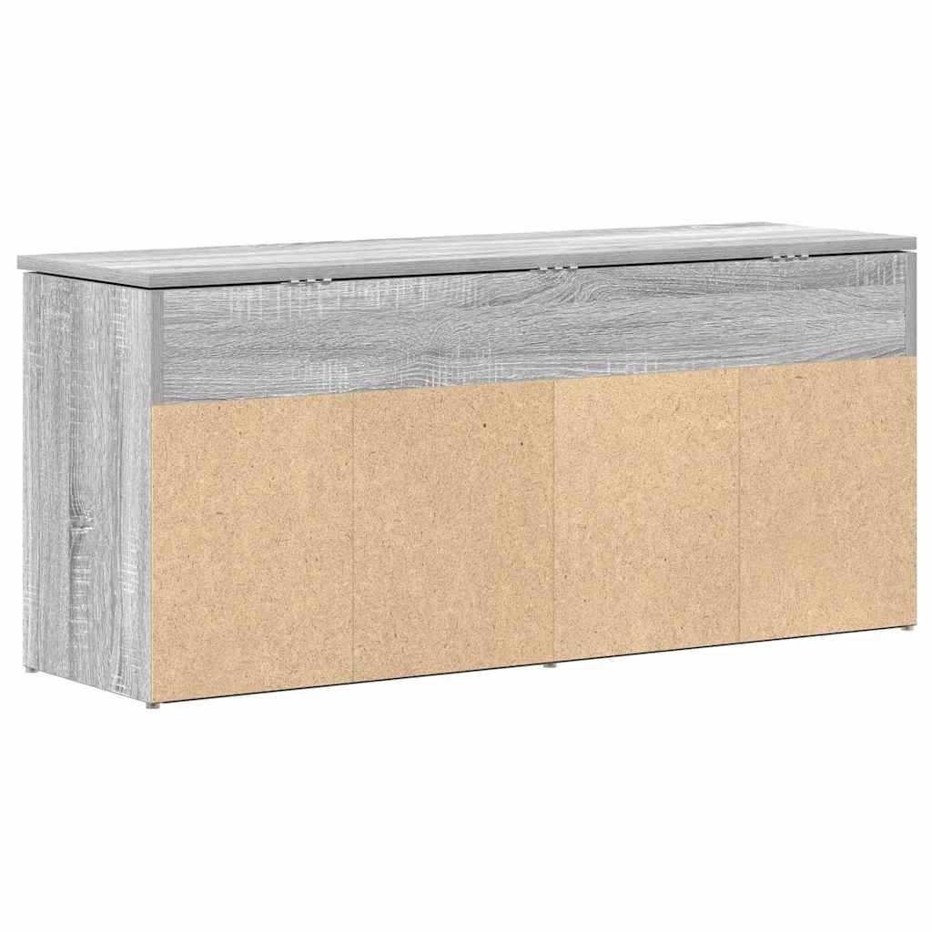 skobænk 102x30,5x45 cm konstrueret træ grå sonoma-eg