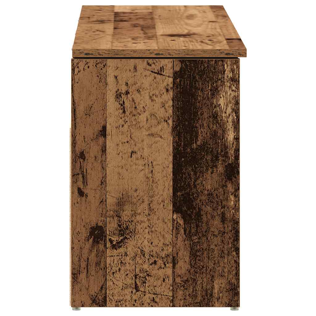 skobænk 102x30,5x45 cm konstrueret træ antikt træ