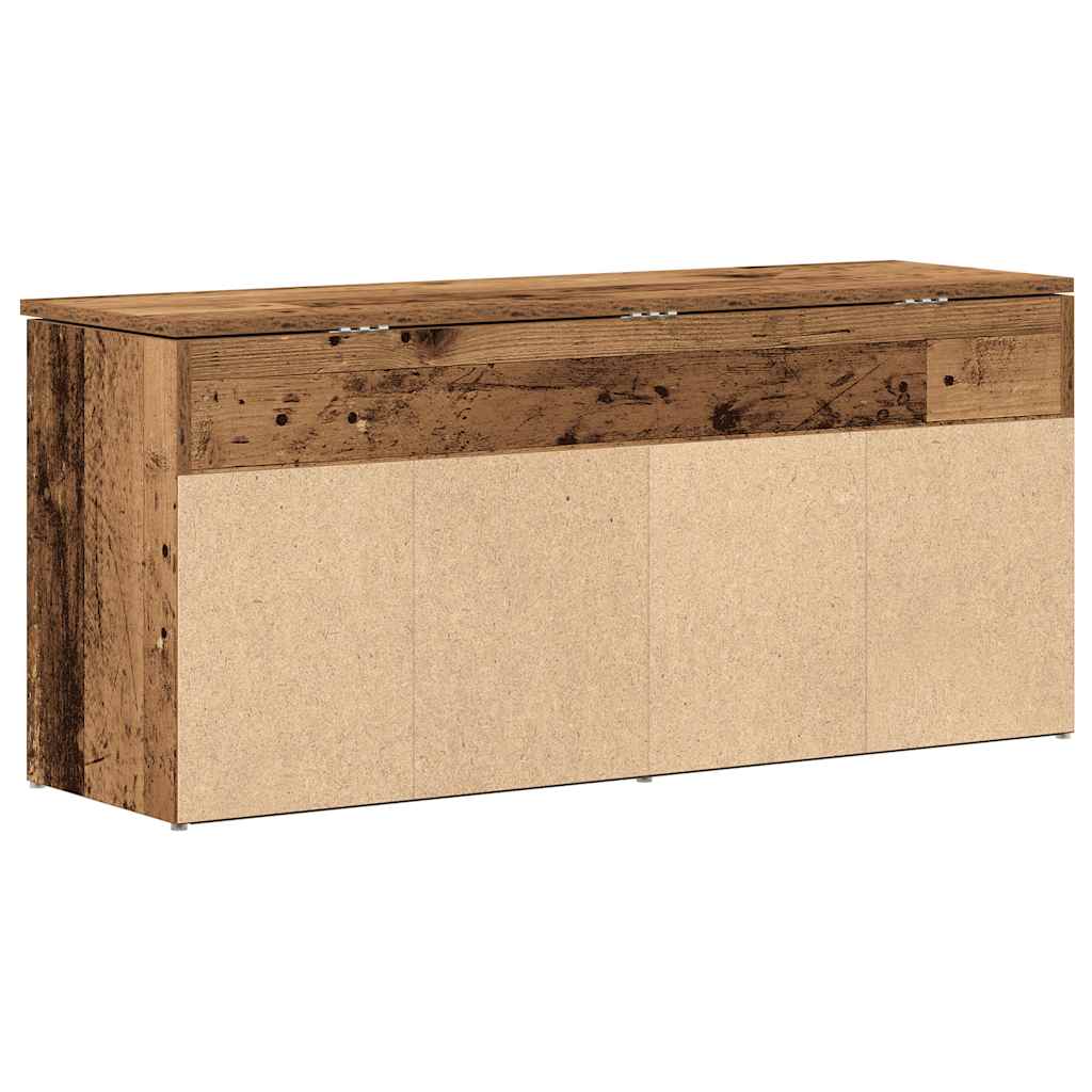 skobænk 102x30,5x45 cm konstrueret træ antikt træ