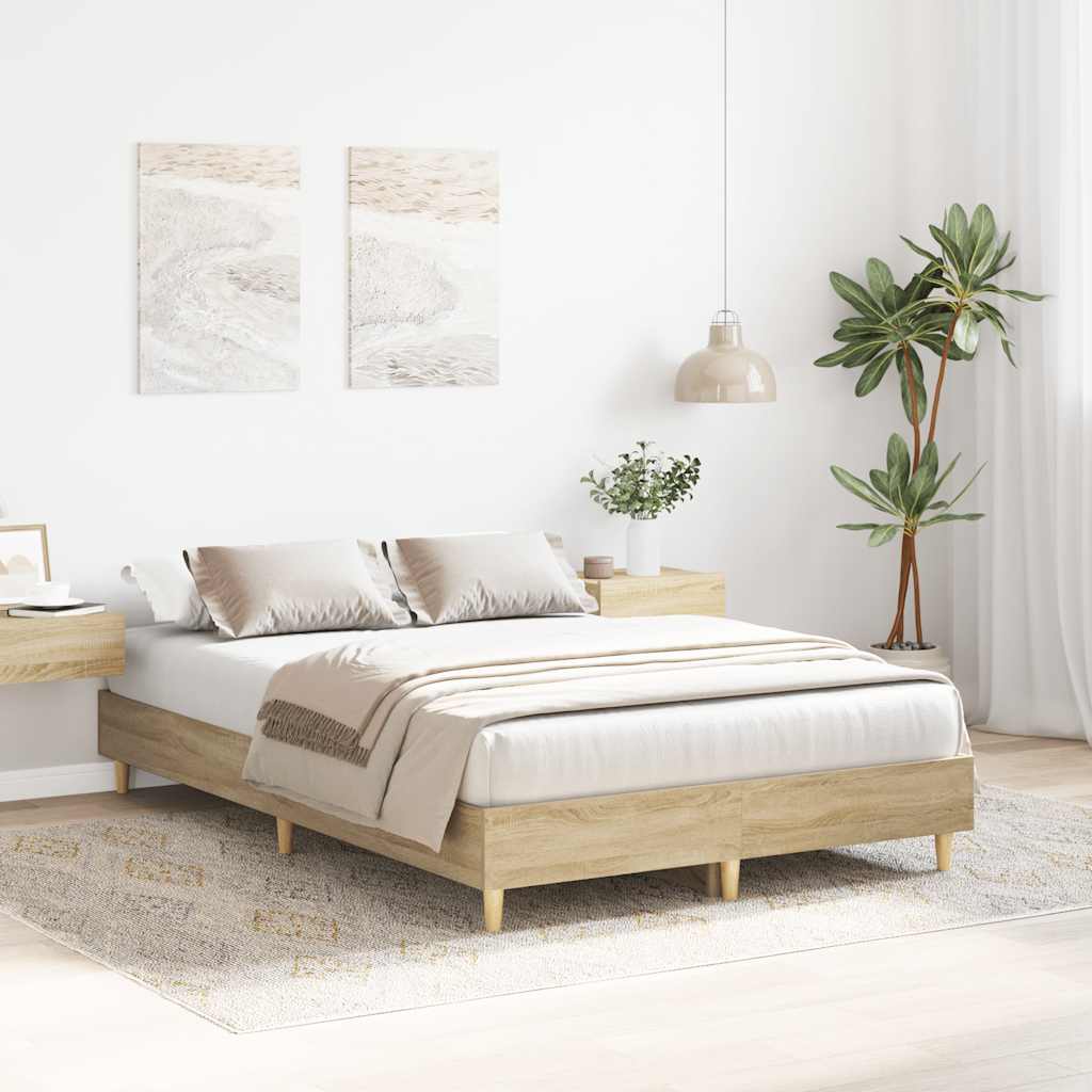sengestel uden madras 120x200 cm konstrueret træ sonoma-eg