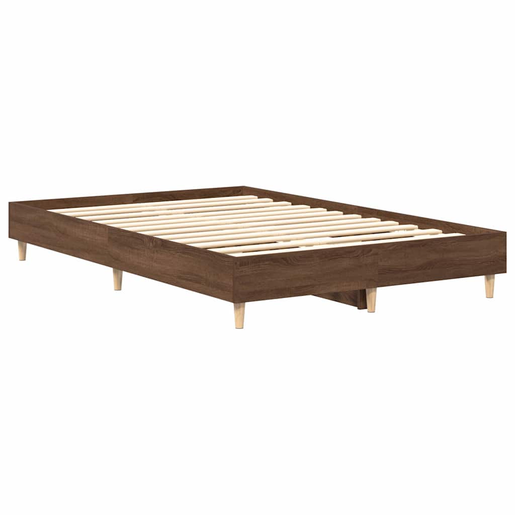 sengestel uden madras 120x200 cm konstrueret træ brunt eg