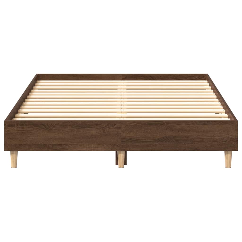 sengestel uden madras 120x200 cm konstrueret træ brunt eg