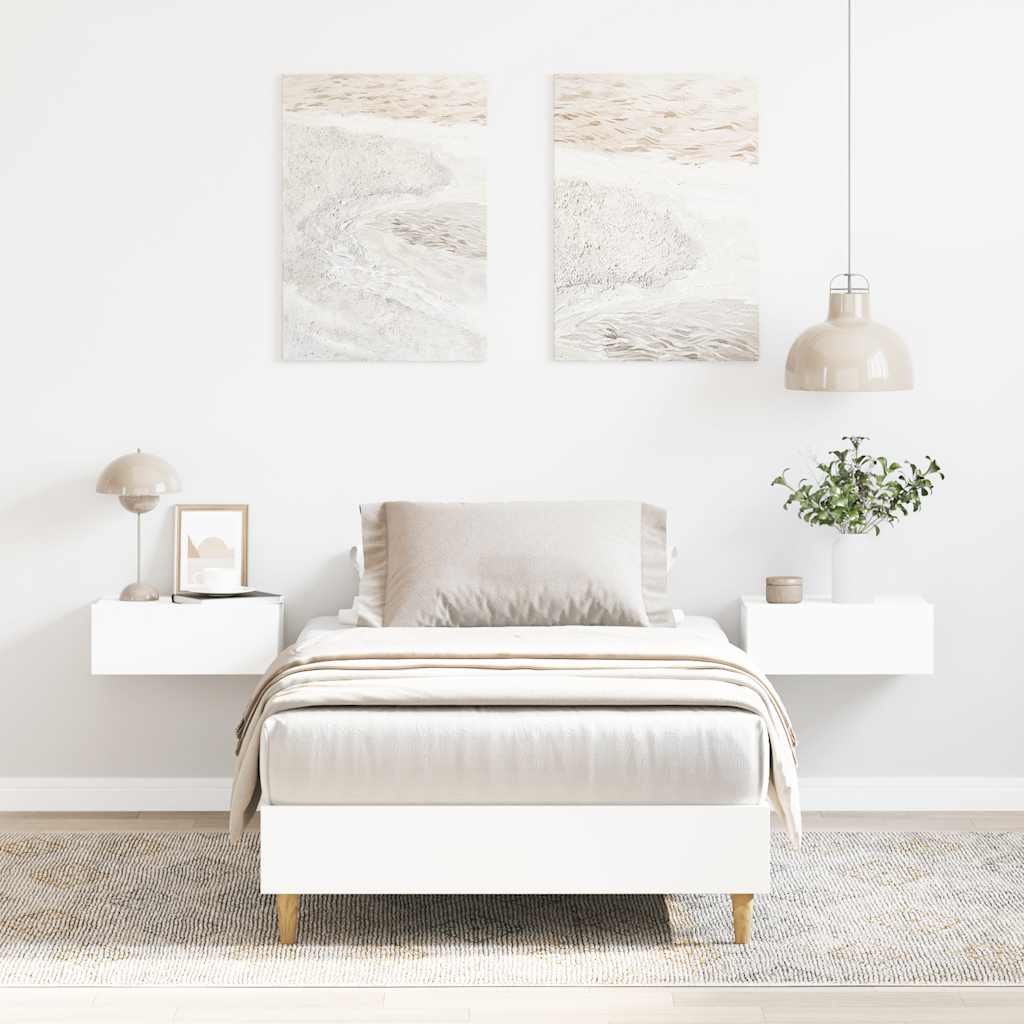 sengeramme uden madras 100x200 cm konstrueret træ hvid