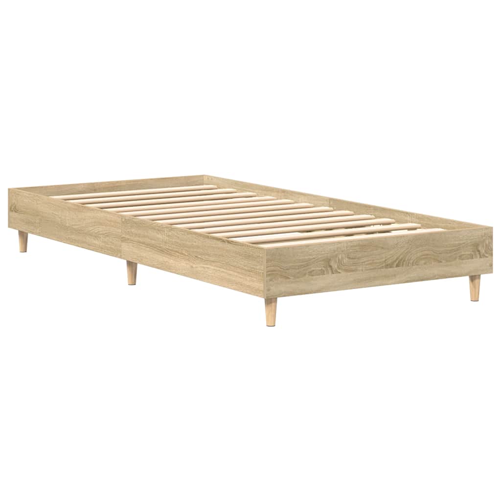 sengeramme uden madras 100x200 cm konstrueret træ sonoma-eg