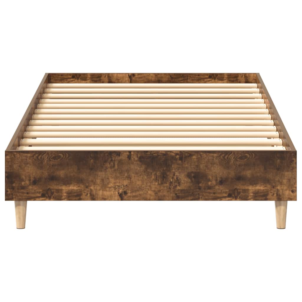 sengeramme uden madras 100x200 cm konstrueret træ røget eg