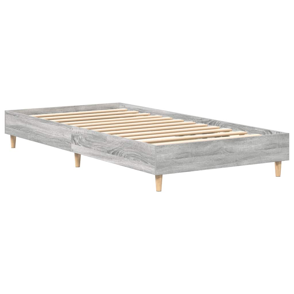 sengeramme uden madras 100x200 cm konstrueret træ grå sonoma-eg