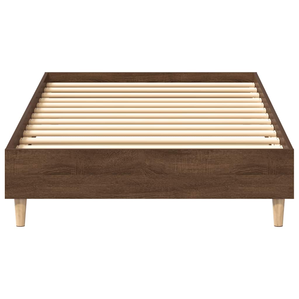 sengeramme uden madras 100x200 cm konstrueret træ brunt eg