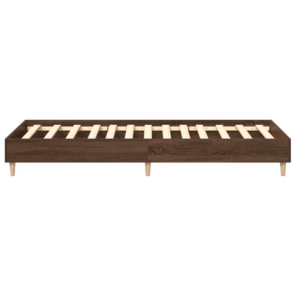 sengeramme uden madras 100x200 cm konstrueret træ brunt eg