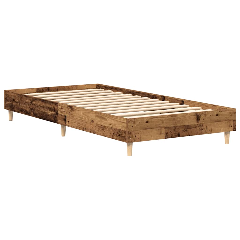 sengestel uden madras 100x200 cm konstrueret træ antikt træ