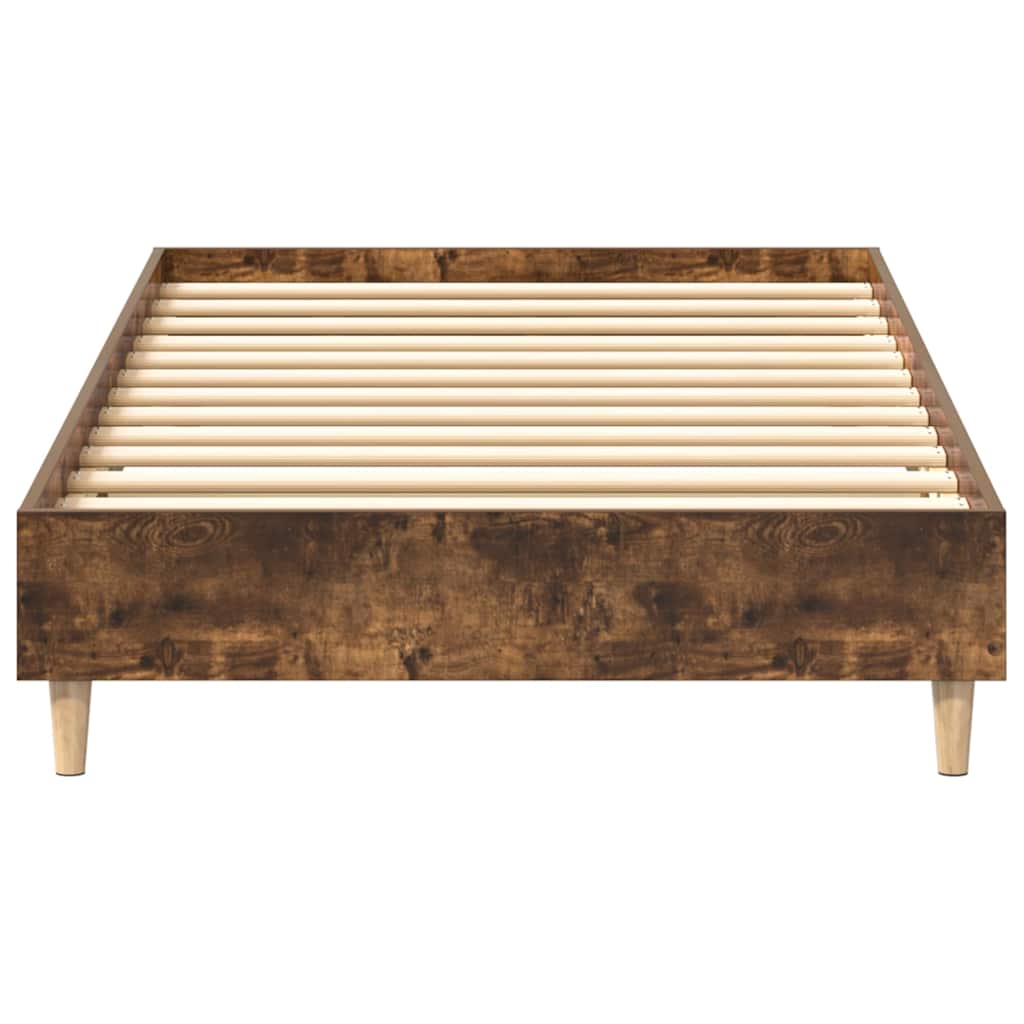 sengestel uden madras 90x200 cm konstrueret træ røget eg