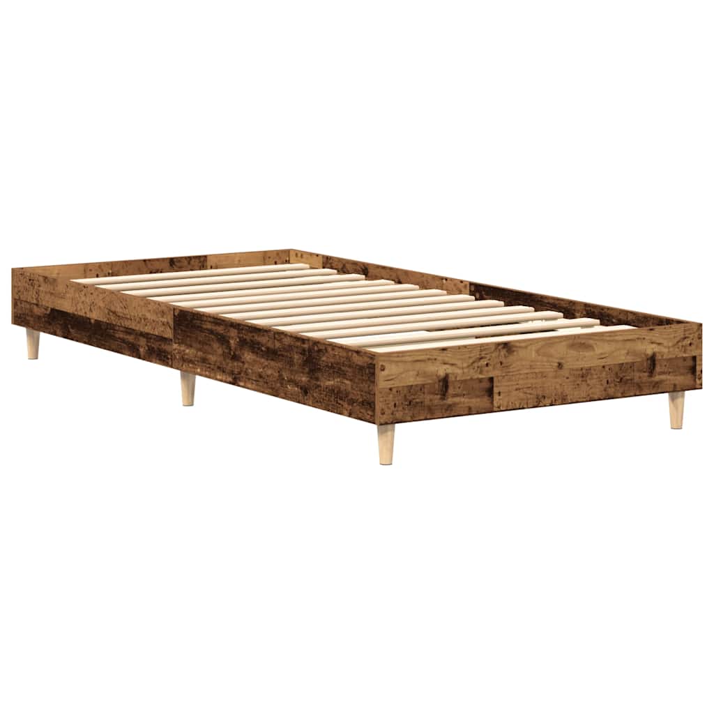 sengestel uden madras 90x200 cm konstrueret træ antikt træ