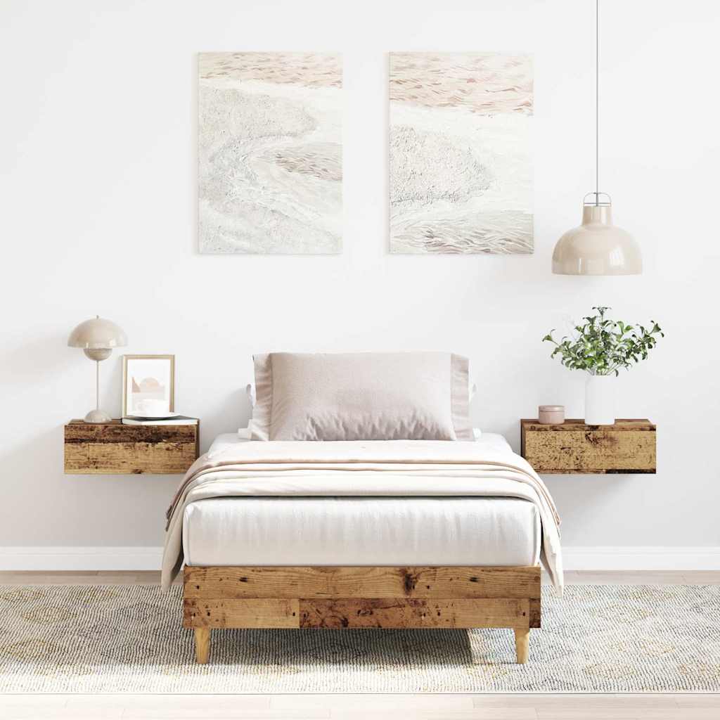 sengestel uden madras 90x200 cm konstrueret træ antikt træ