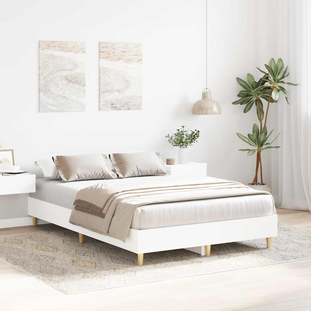 sengestel uden madras 140x190 cm konstrueret træ hvid