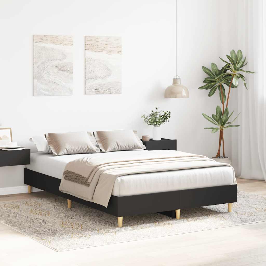 sengestel uden madras 140x190 cm konstrueret træ sort