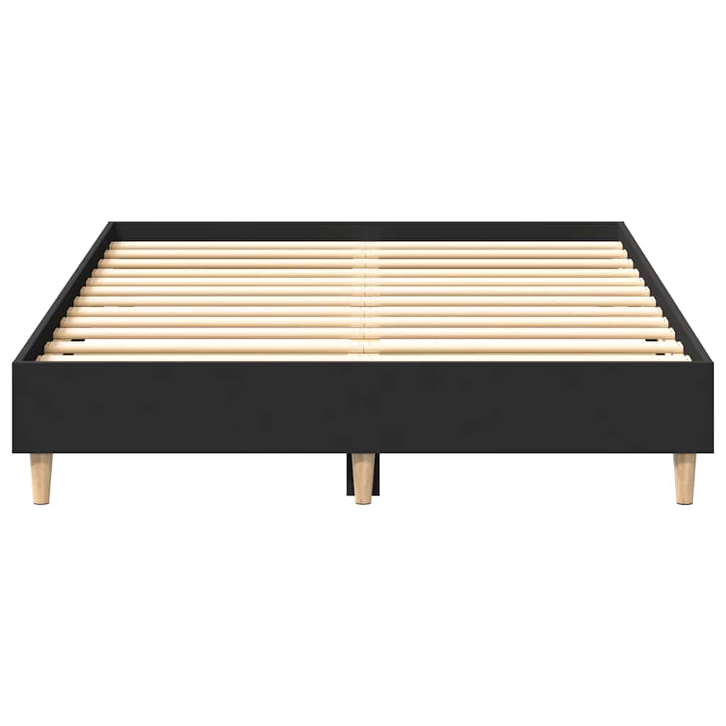 sengestel uden madras 140x190 cm konstrueret træ sort