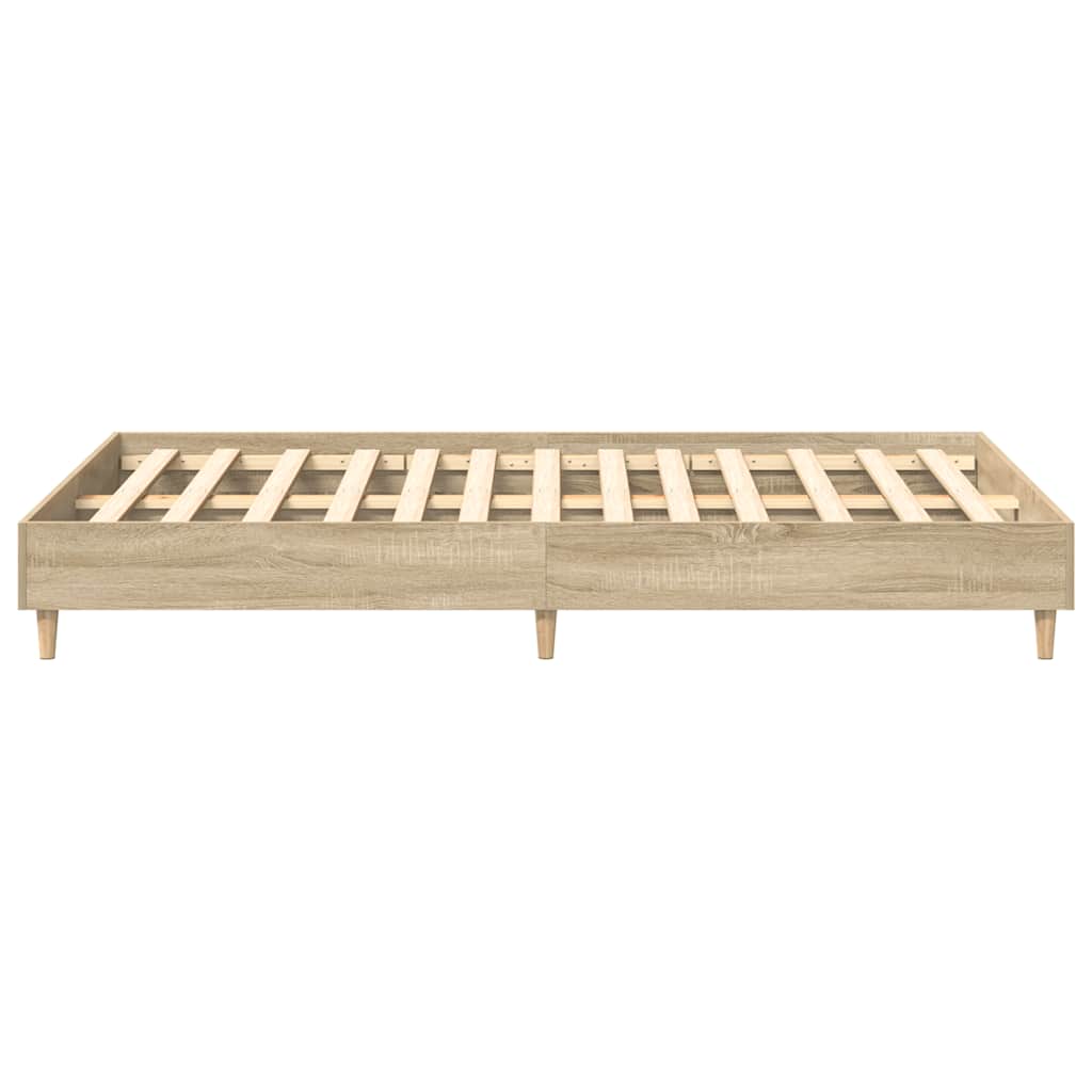 sengestel uden madras 140x190 cm konstrueret træ sonoma-eg