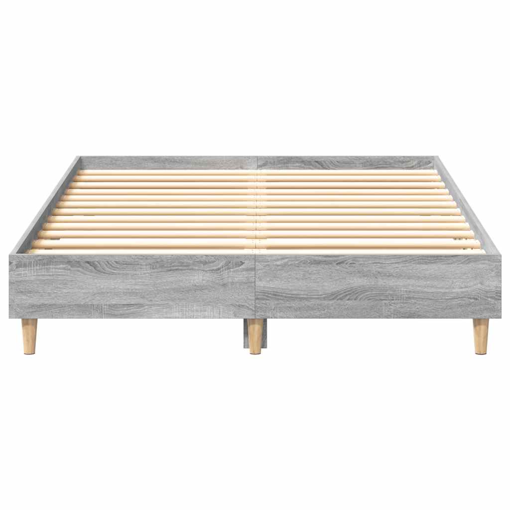 sengestel uden madras 140x190 cm konstrueret træ grå sonoma-eg