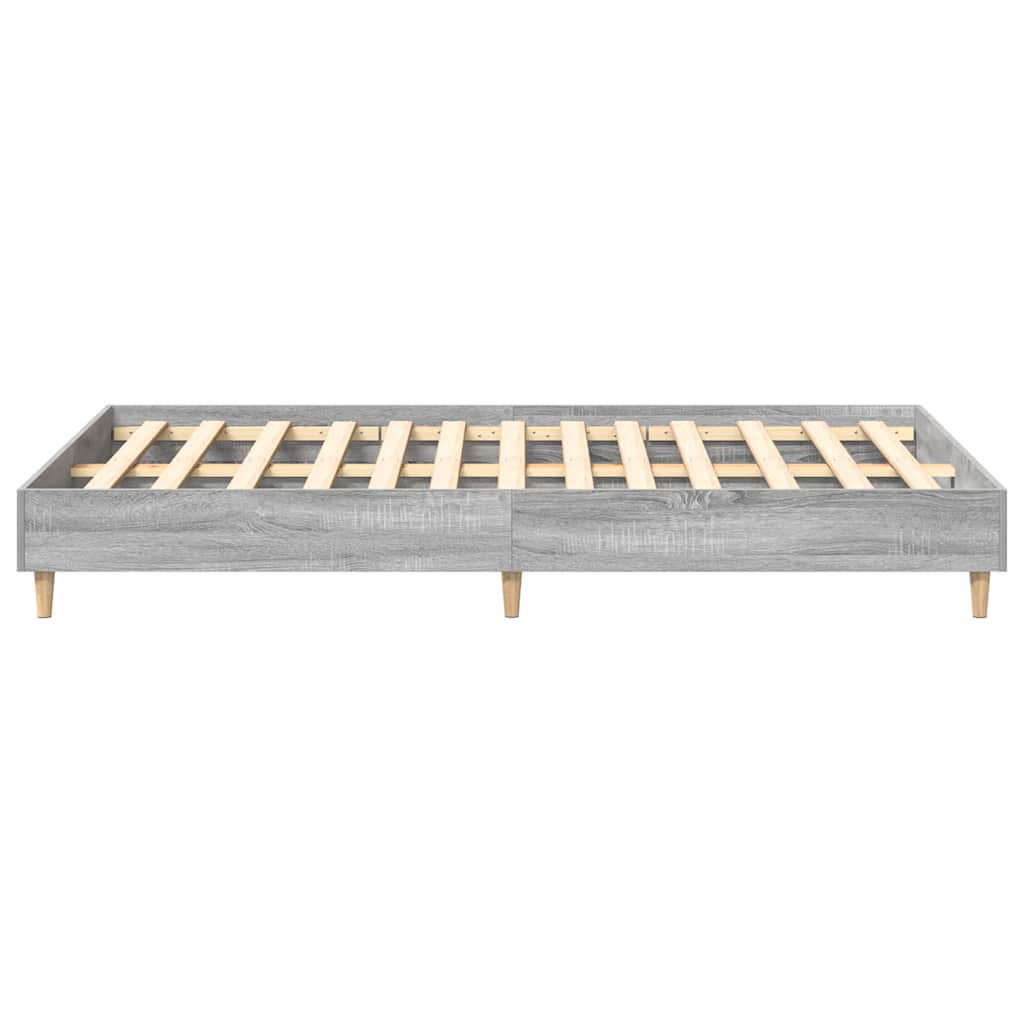 sengestel uden madras 140x190 cm konstrueret træ grå sonoma-eg