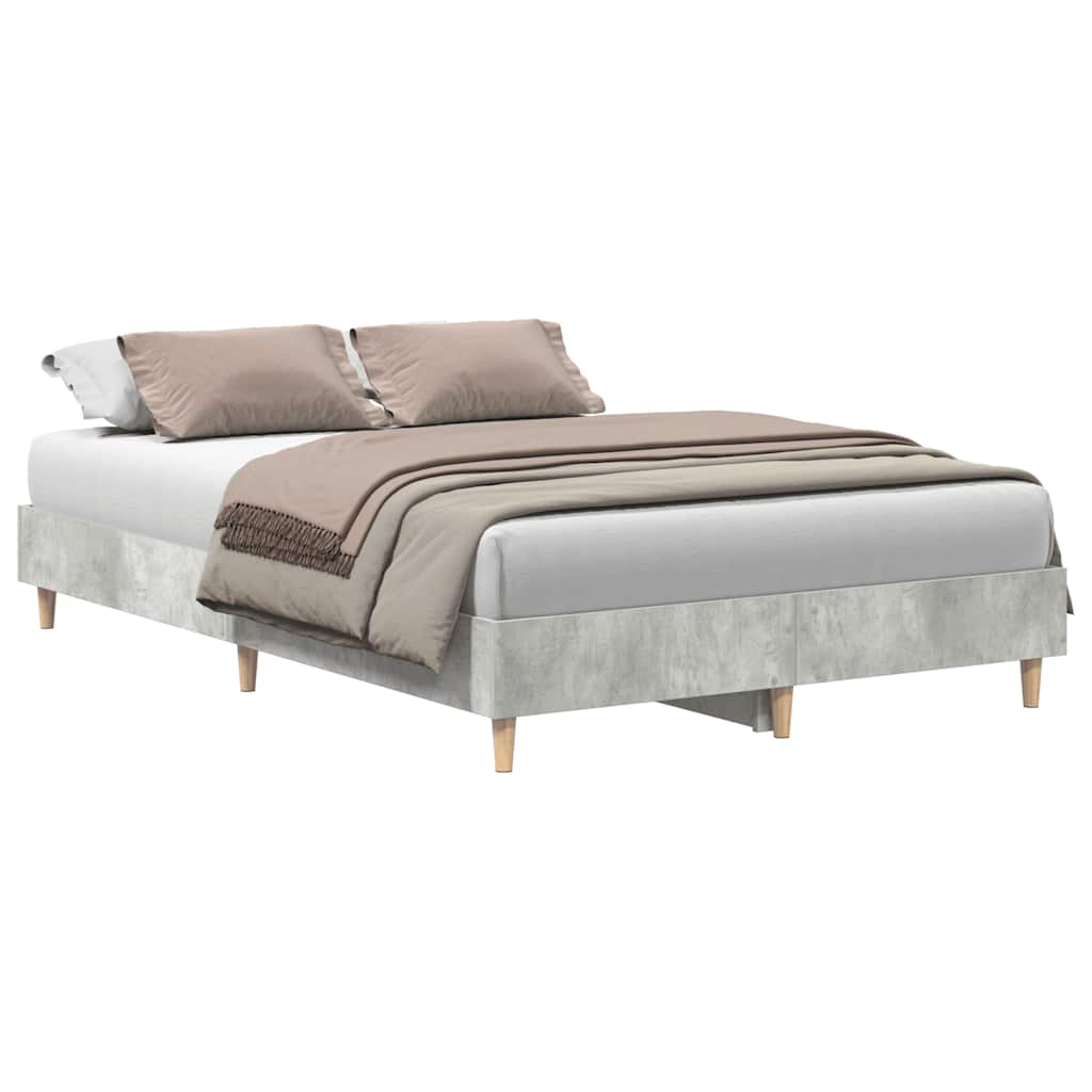 sengestel uden madras 135x190 cm konstrueret træ betongrå