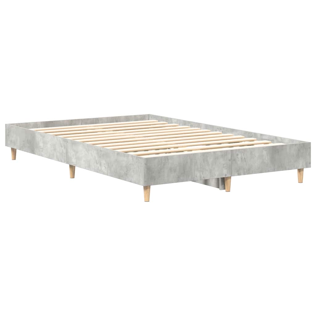 sengestel uden madras 135x190 cm konstrueret træ betongrå