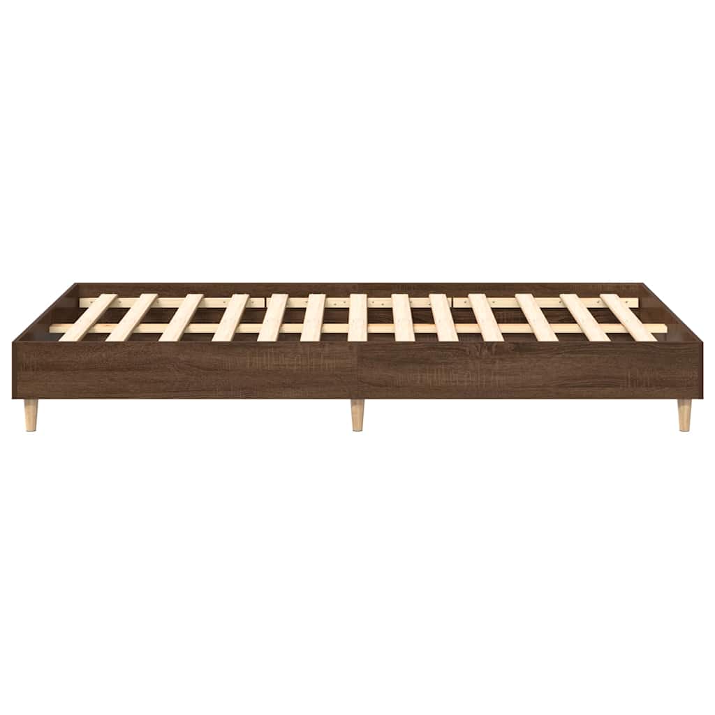 sengestel uden madras 135x190 cm konstrueret træ brun eg