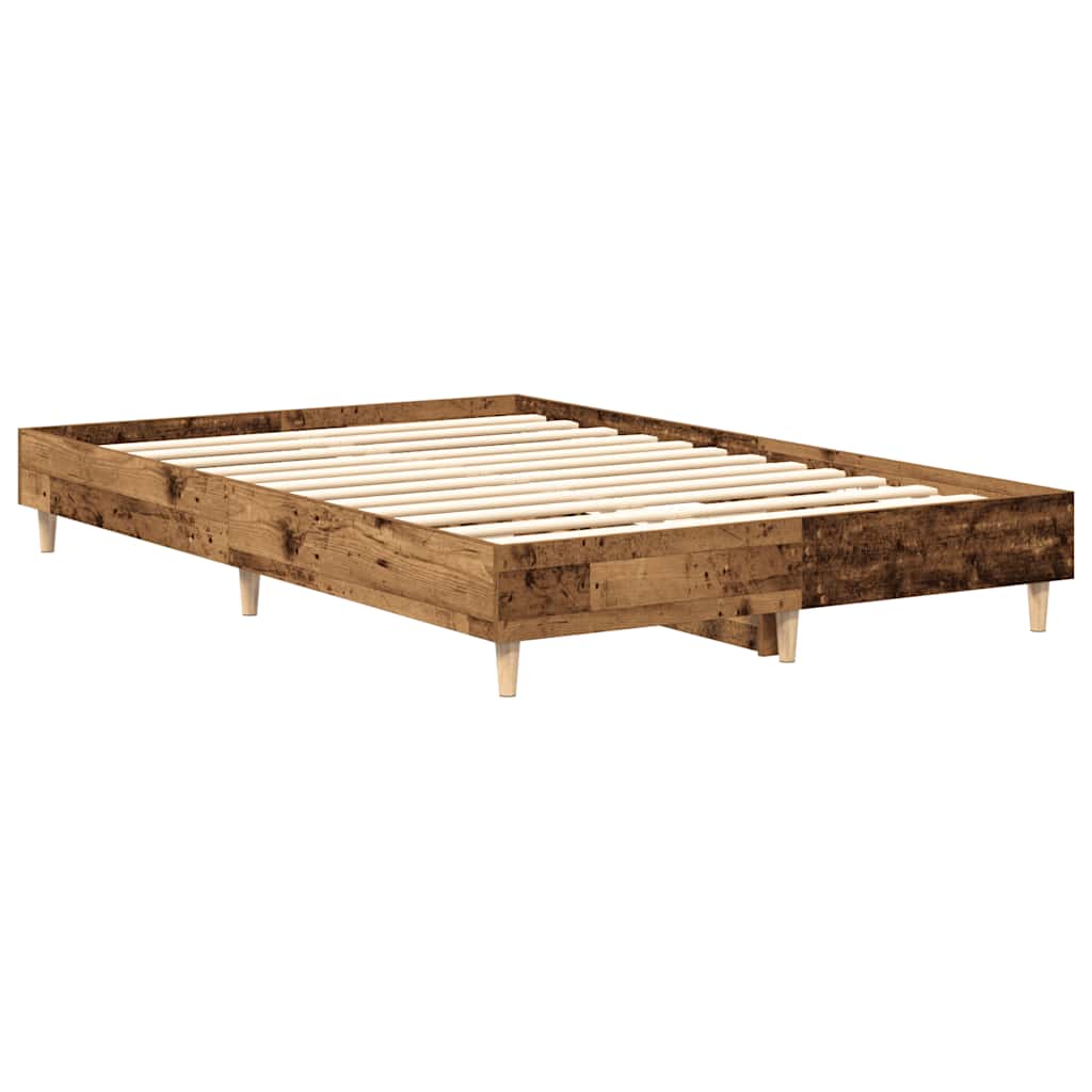 sengestel uden madras 135x190 cm konstrueret træ antikt træ