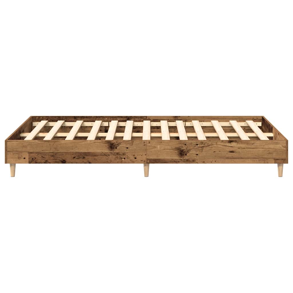 sengestel uden madras 135x190 cm konstrueret træ antikt træ