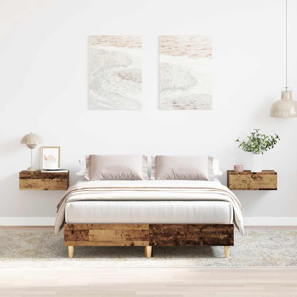 sengestel uden madras 135x190 cm konstrueret træ antikt træ