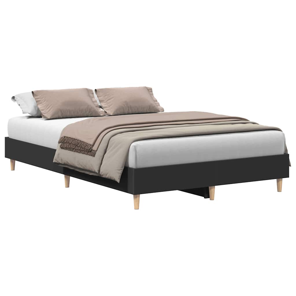 sengestel uden madras 120x190 cm konstrueret træ sort