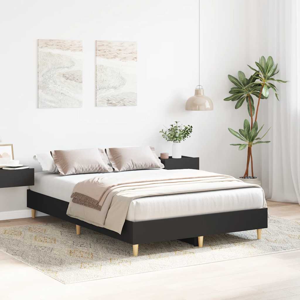sengestel uden madras 120x190 cm konstrueret træ sort