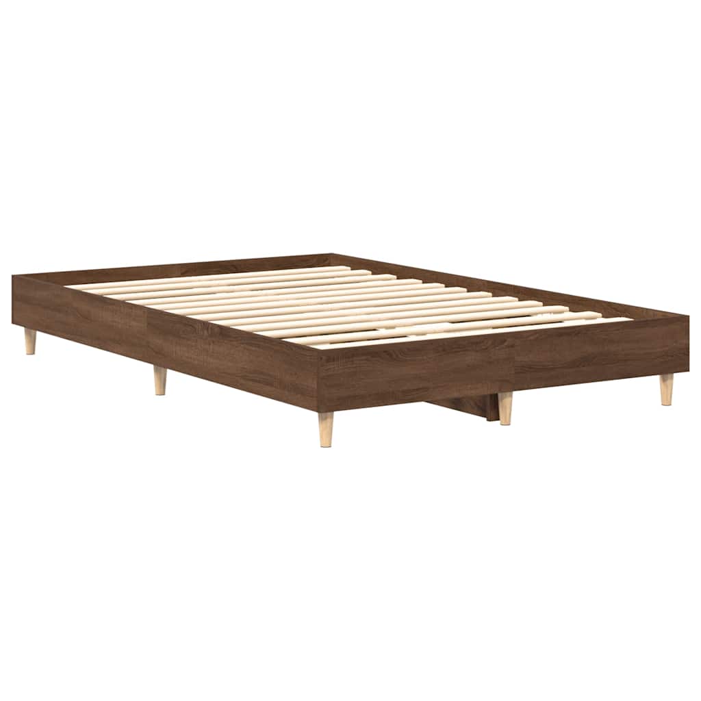 sengestel uden madras 120x190 cm konstrueret træ brunt eg