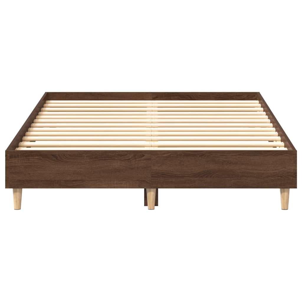 sengestel uden madras 120x190 cm konstrueret træ brunt eg