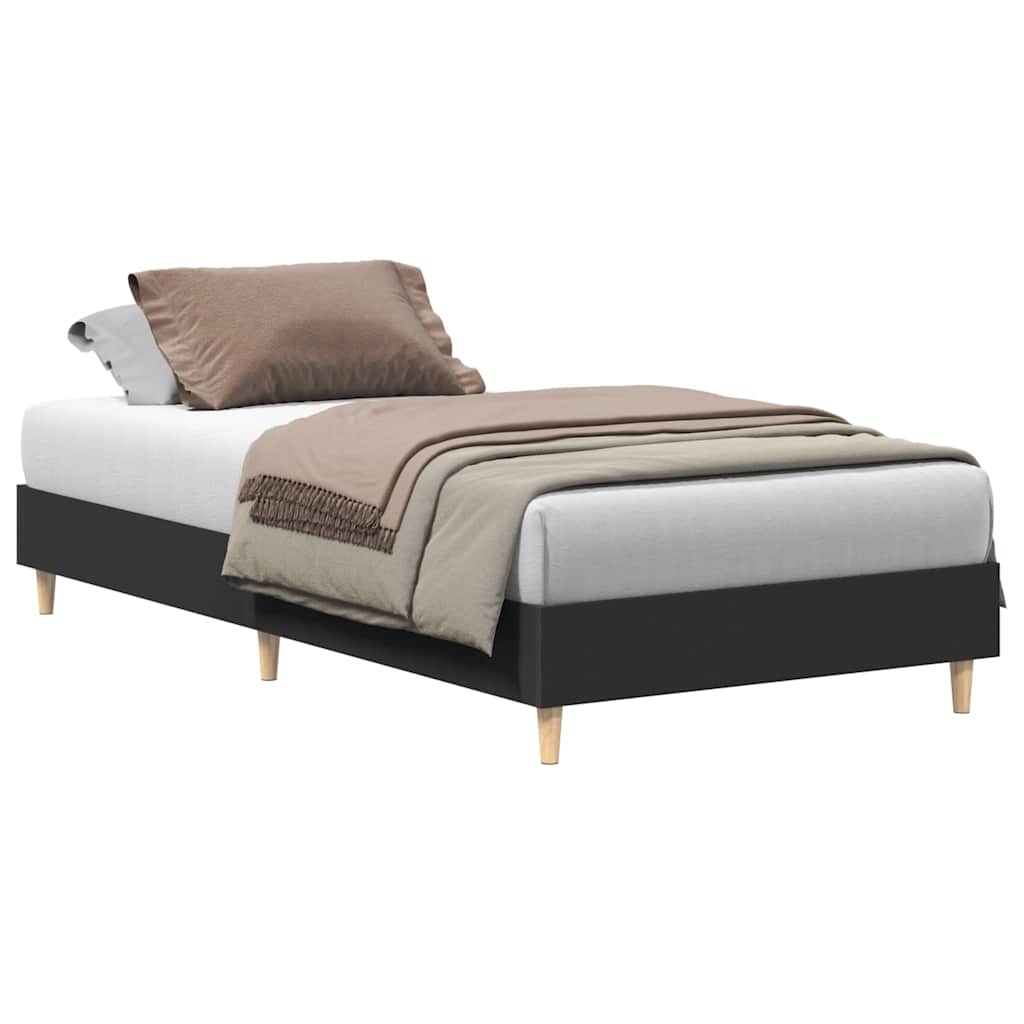 sengestel uden madras 90x190 cm konstrueret træ sort