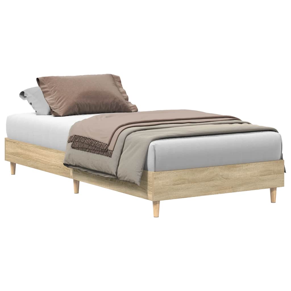 sengestel uden madras 90x190 cm konstrueret træ sonoma-eg