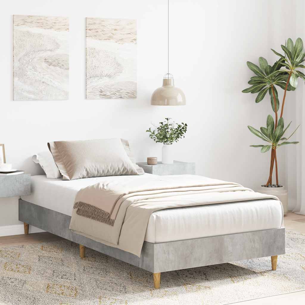 sengestel uden madras 90x190 cm konstrueret træ betongrå