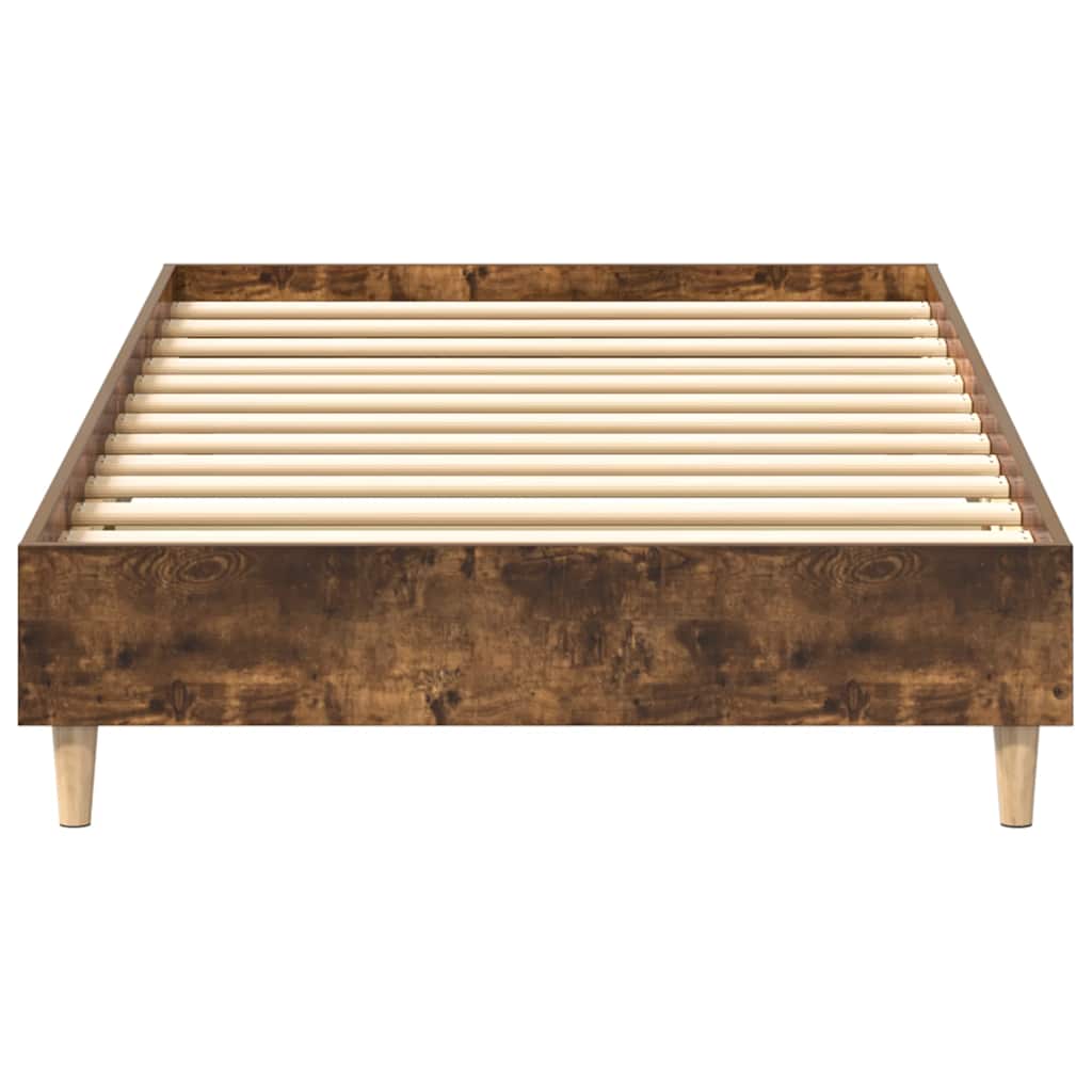 sengestel uden madras 90x190 cm konstrueret træ røget eg