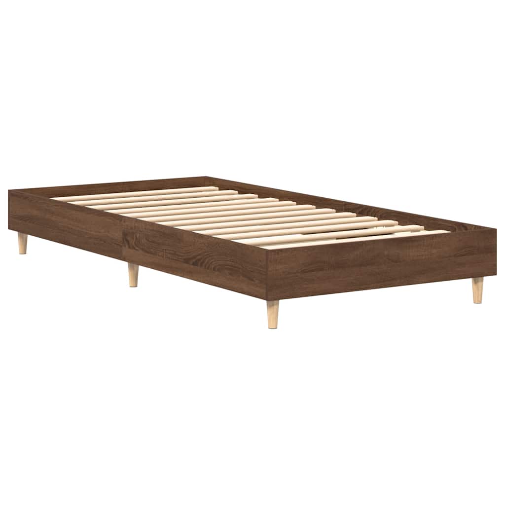 sengestel uden madras 90x190 cm konstrueret træ brunt eg