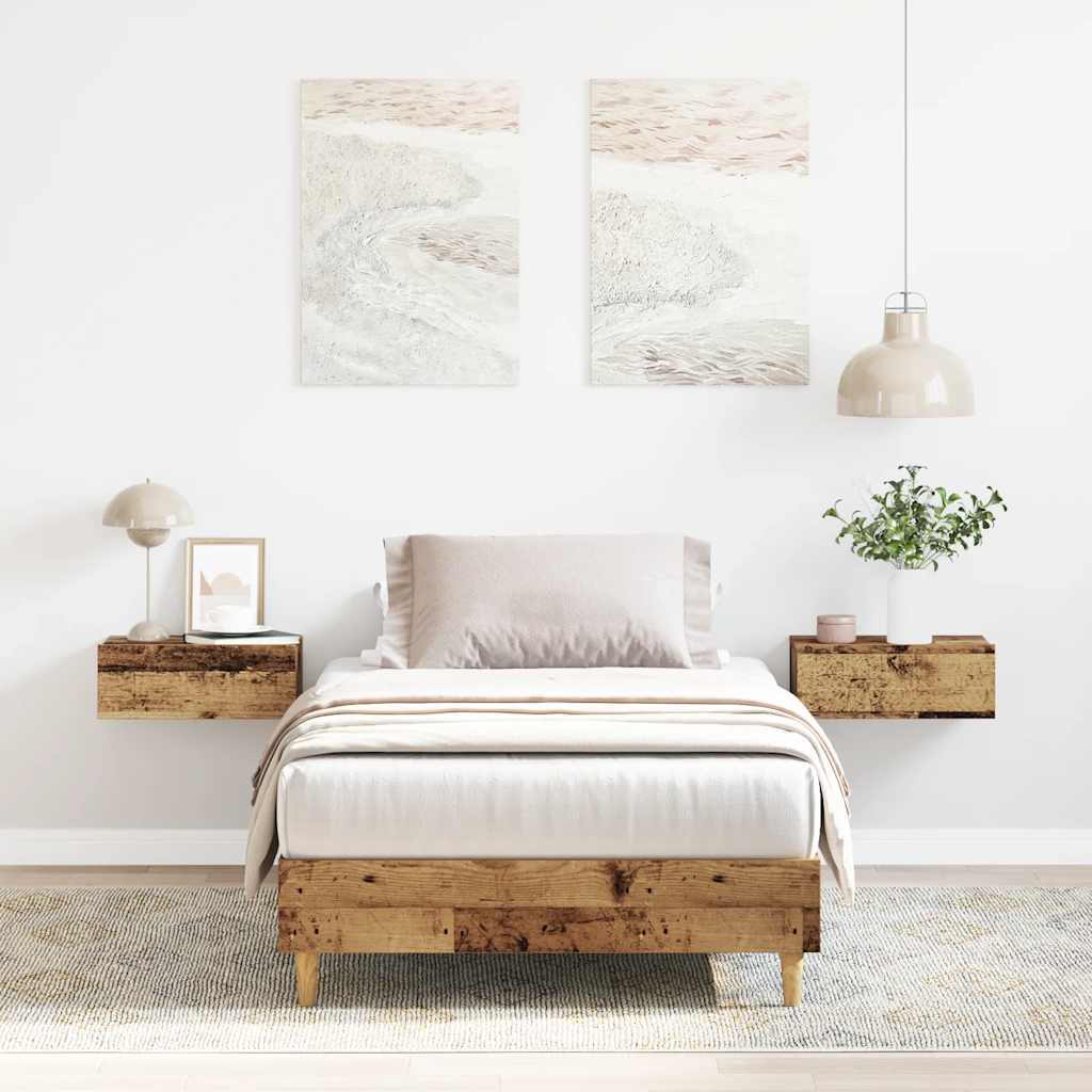 sengestel uden madras 90x190 cm konstrueret træ antikt træ