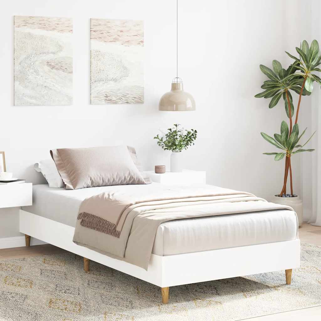 sengestel uden madras 75x190 cm konstrueret træ hvid