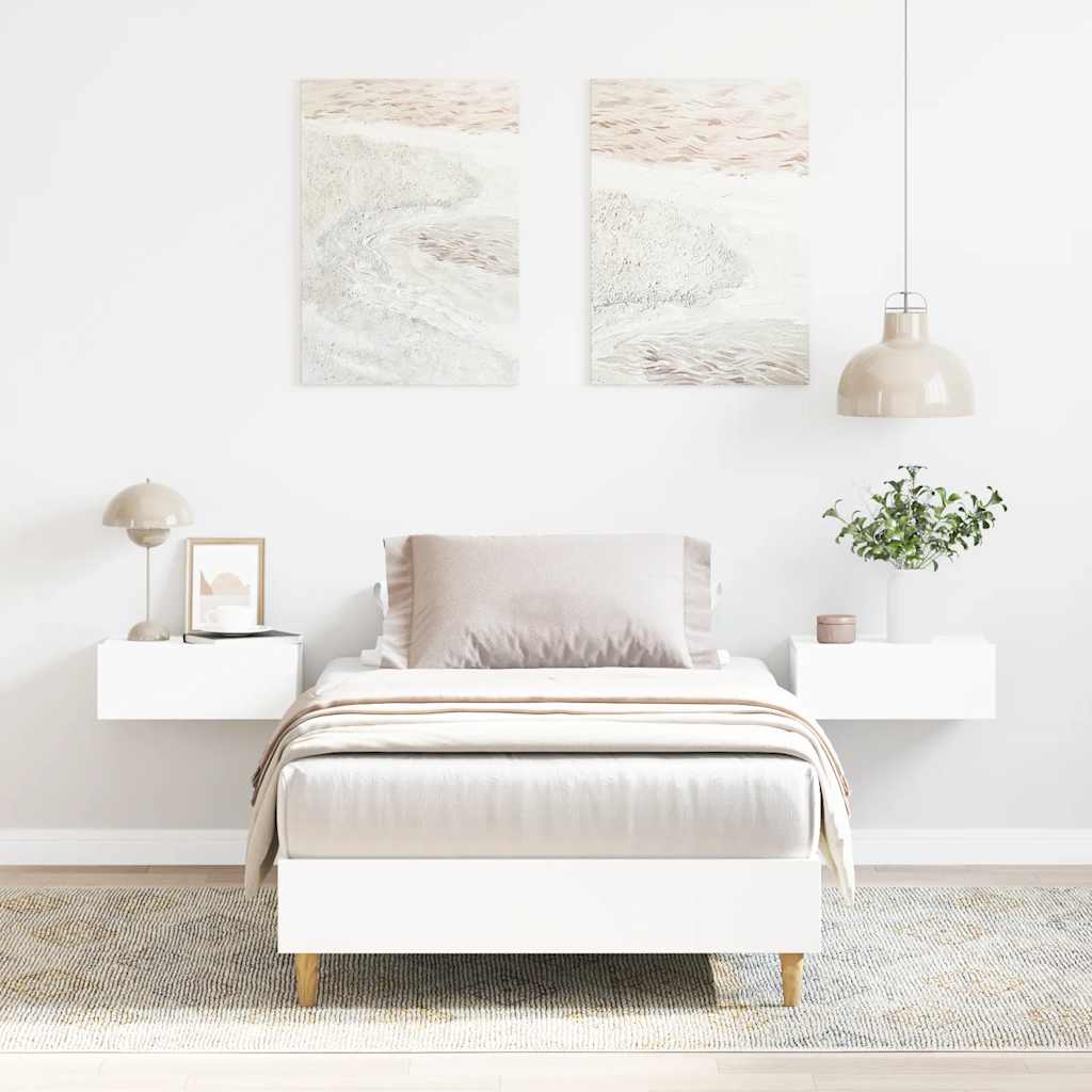 sengestel uden madras 75x190 cm konstrueret træ hvid