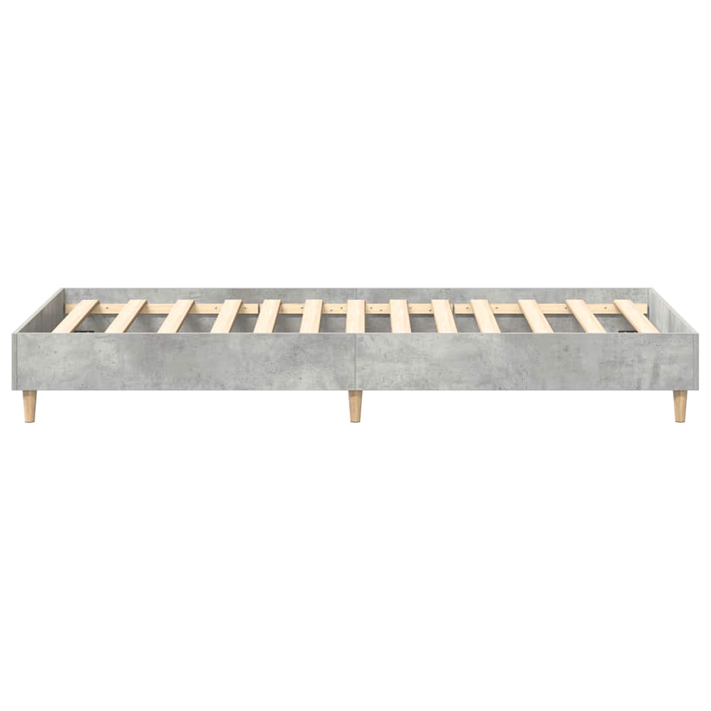 sengestel uden madras 75x190 cm konstrueret træ betongrå