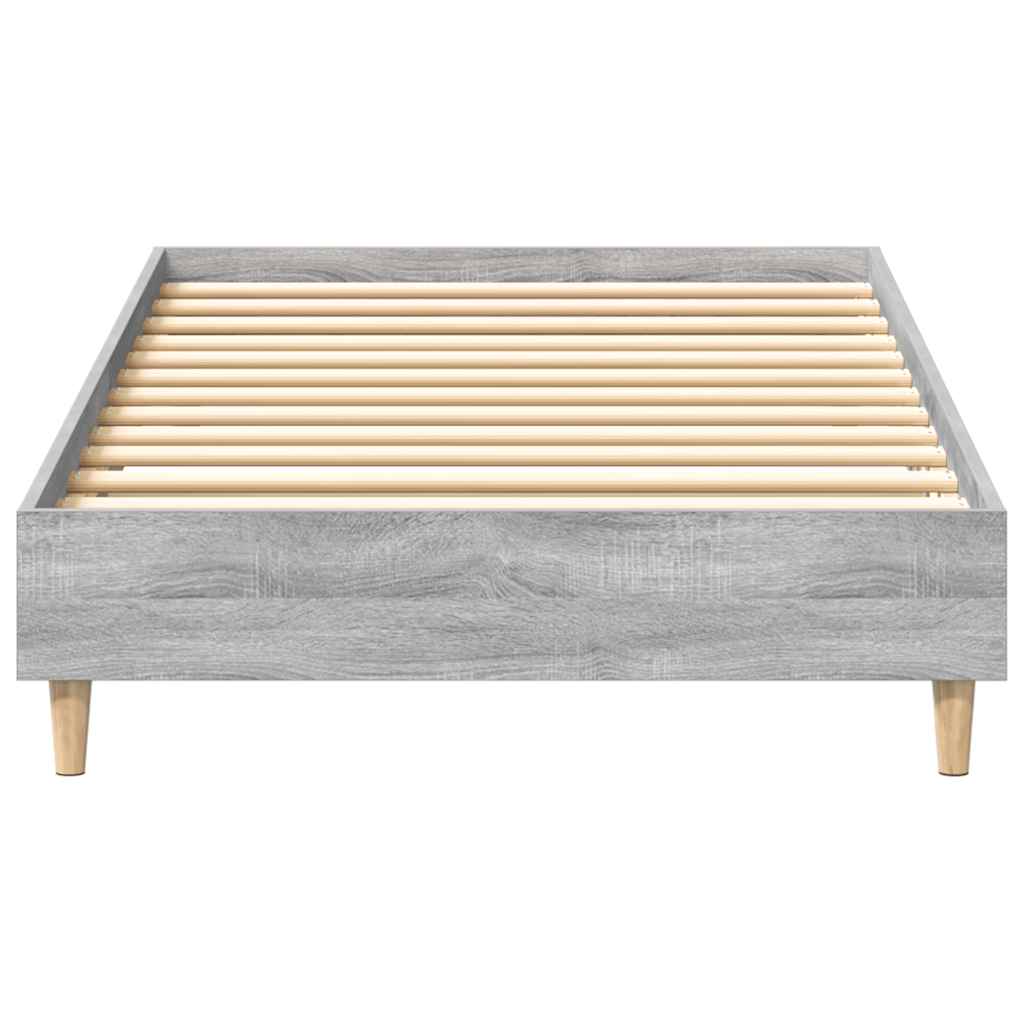 sengestel uden madras 75x190 cm konstrueret træ grå sonoma-eg