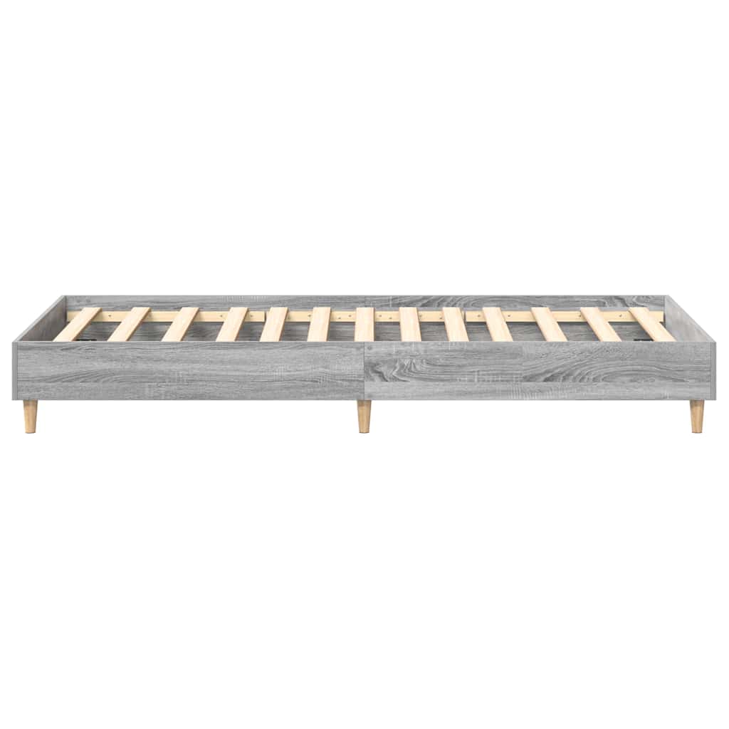 sengestel uden madras 75x190 cm konstrueret træ grå sonoma-eg
