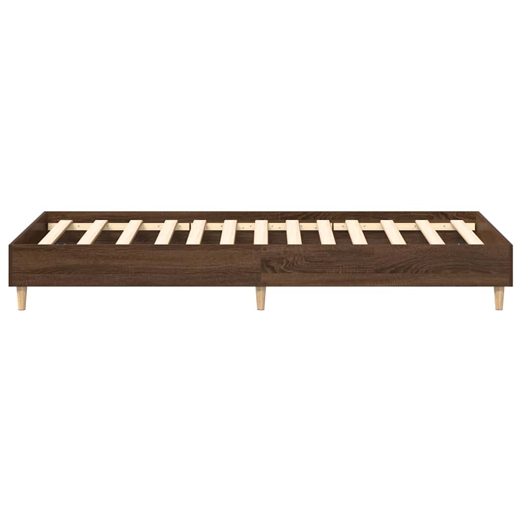sengestel uden madras 75x190 cm konstrueret træ brunt eg