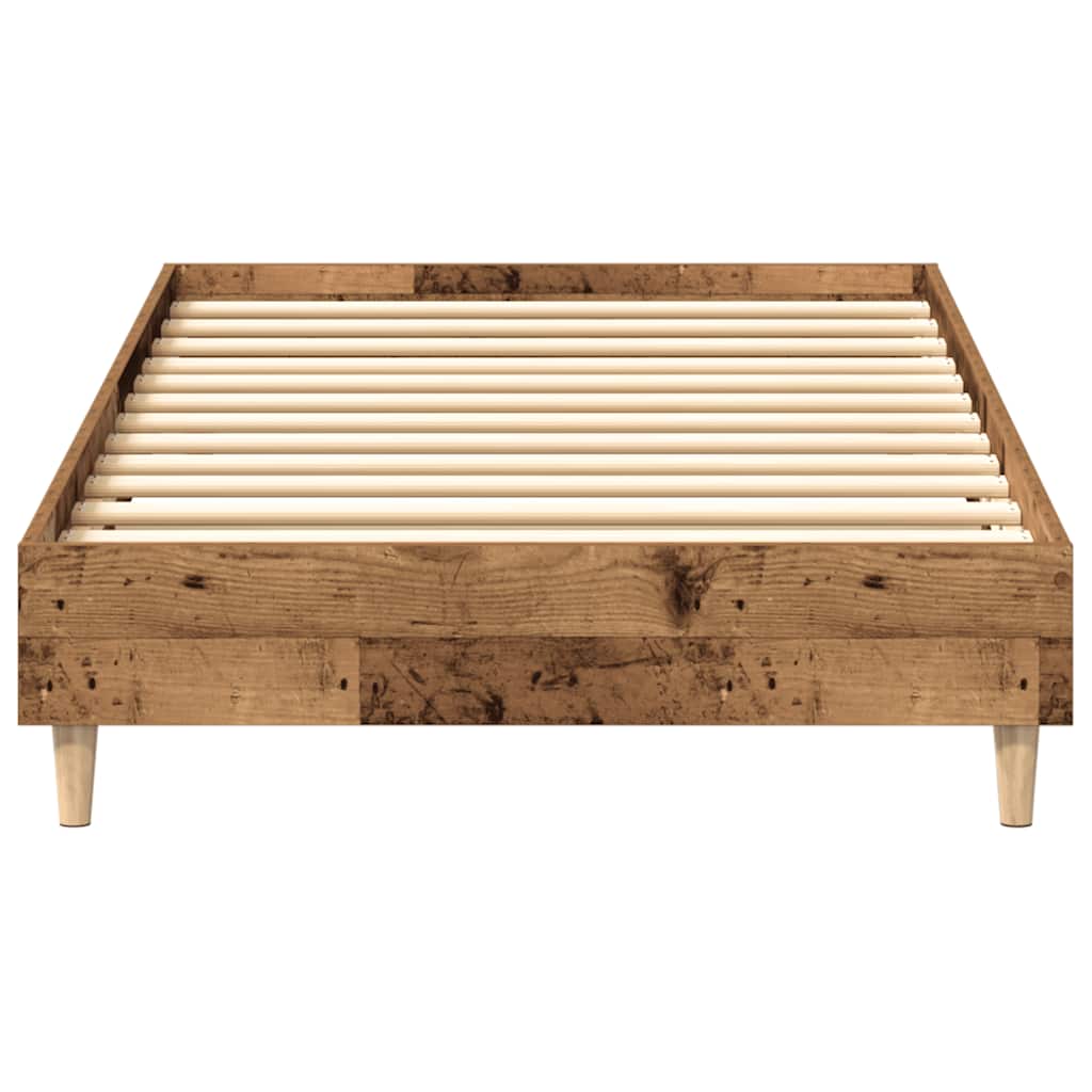 sengestel uden madras 75x190 cm konstrueret træ antikt træ