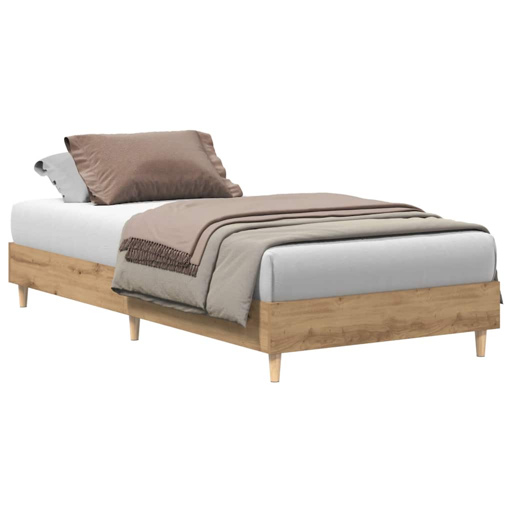 sengestel uden madras 75x190 cm konstrueret træ kunsteg